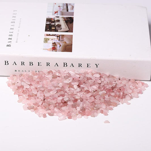 0.1kg Different Size High Quality Natural Rose Quartz Chips Crystal Chips for Decoration Wholesale Crystals