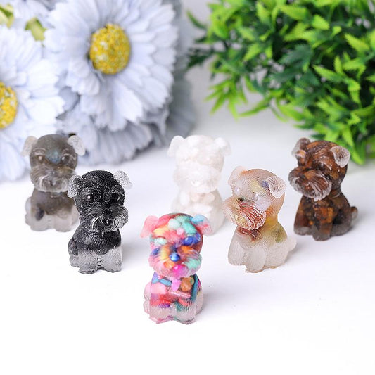 Wholesale Resin Crystal Schnauzer Dog Wholesale Crystals