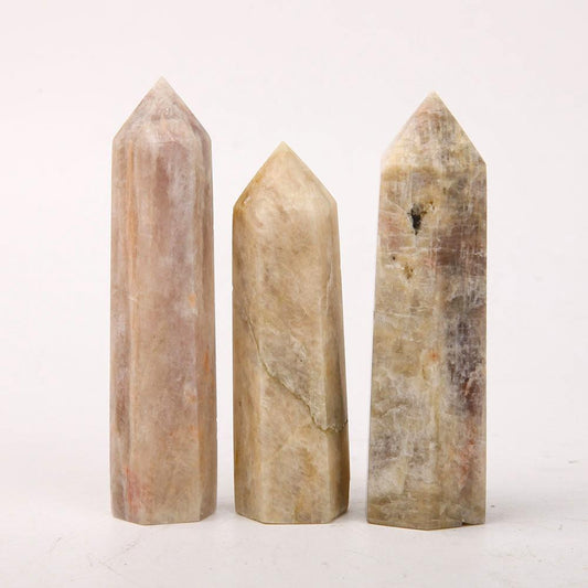 Set of 3 Black Moonstone Points Wholesale Crystals