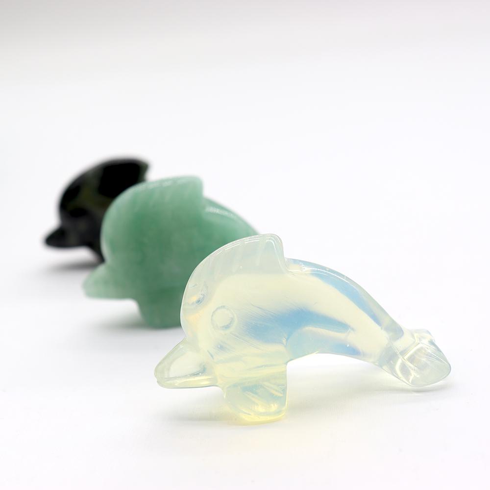 Carved Crystal Jumping Dolphin Figurine Wholesale Crystals