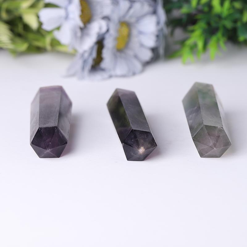 Natural Rainbow Fluorite Points Crystal Tower for Collection Wholesale Crystals