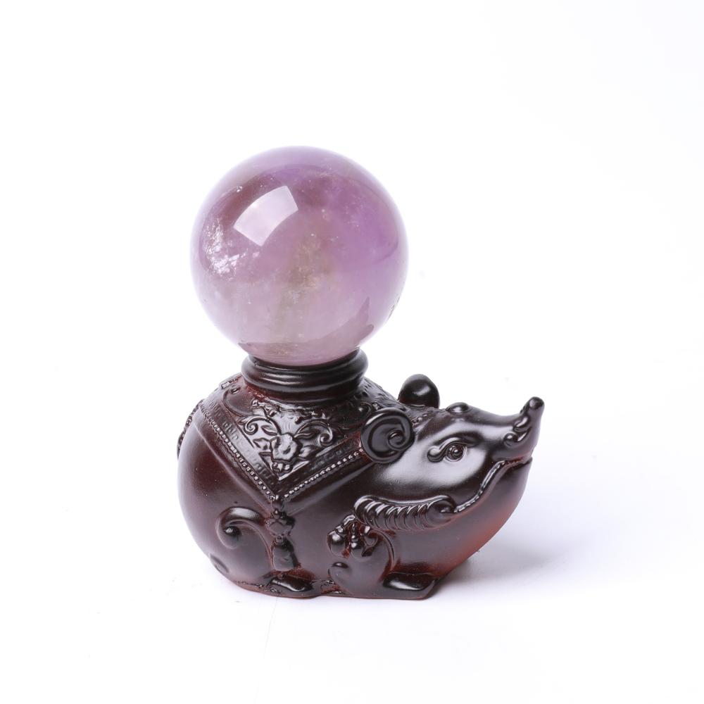 Resin Lucky Mouse Statue Stand Wholesale Crystals