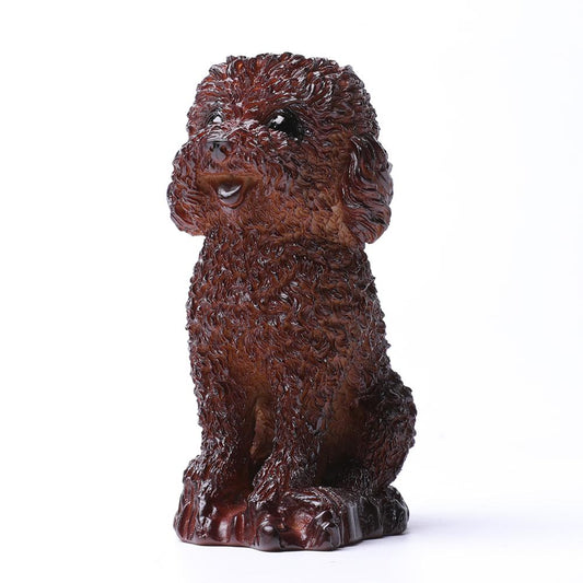 Resin Teddy Dog Statue Stand Wholesale Crystals