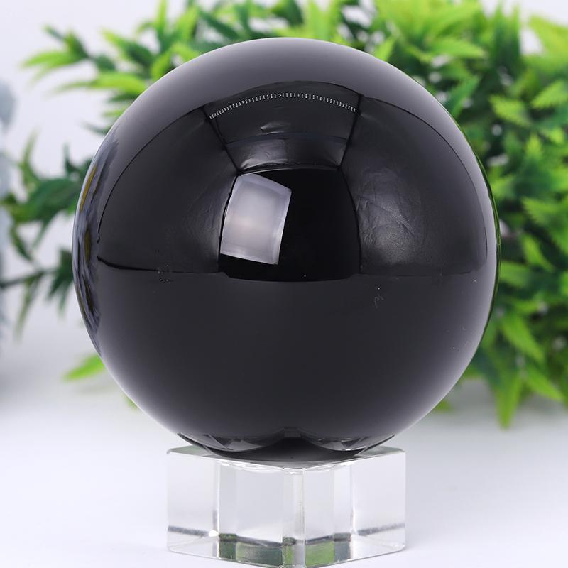 2.0"-4.0" Black Obsidian Sphere Wholesale Crystals