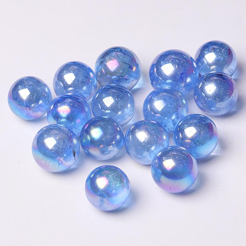 0.5-0.7'' High Quality Dark Blue Aura Crystal Spheres Crystal Balls for Healing Wholesale Crystals