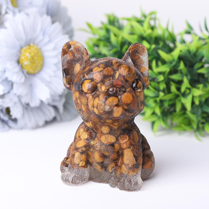 4" Resin French Bulldog Crystal Carvings Wholesale Crystals