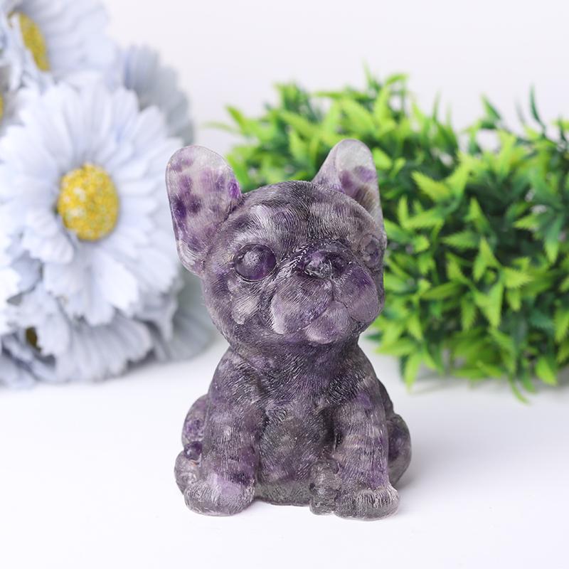 4" Resin French Bulldog Crystal Carvings Wholesale Crystals