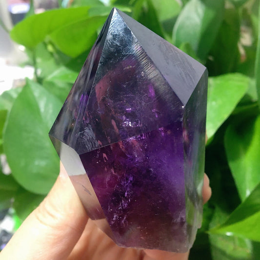 Dark Purple Amethyst Point Half Polished #11 Wholesale Crystals