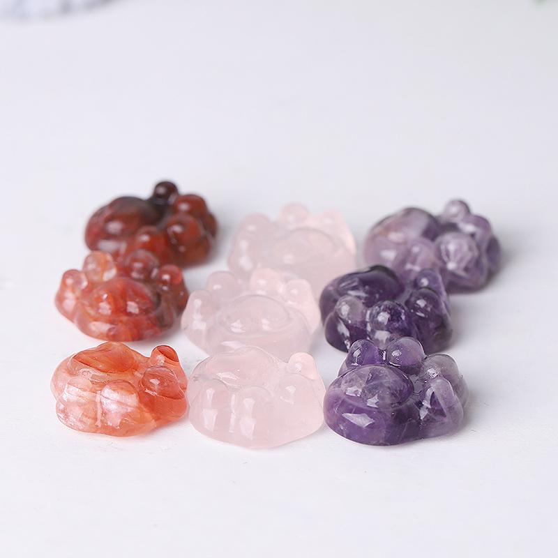 1" Cat Paw Crystal Carvings Wholesale Crystals