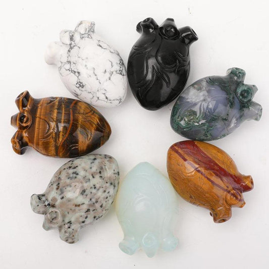 Real Heart Shaped Carvings Wholesale Crystals