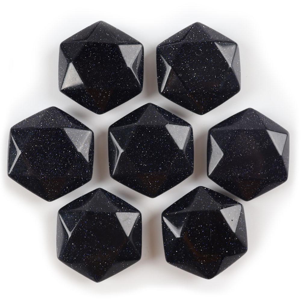 Blue Sand Stone Crystal Carving Star Shape Worry Stones Wholesale Crystals