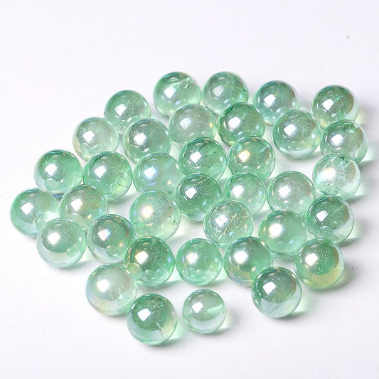 0.5-0.7'' High Quality Green Aura Crystal Spheres Crystal Balls for Healing Wholesale Crystals