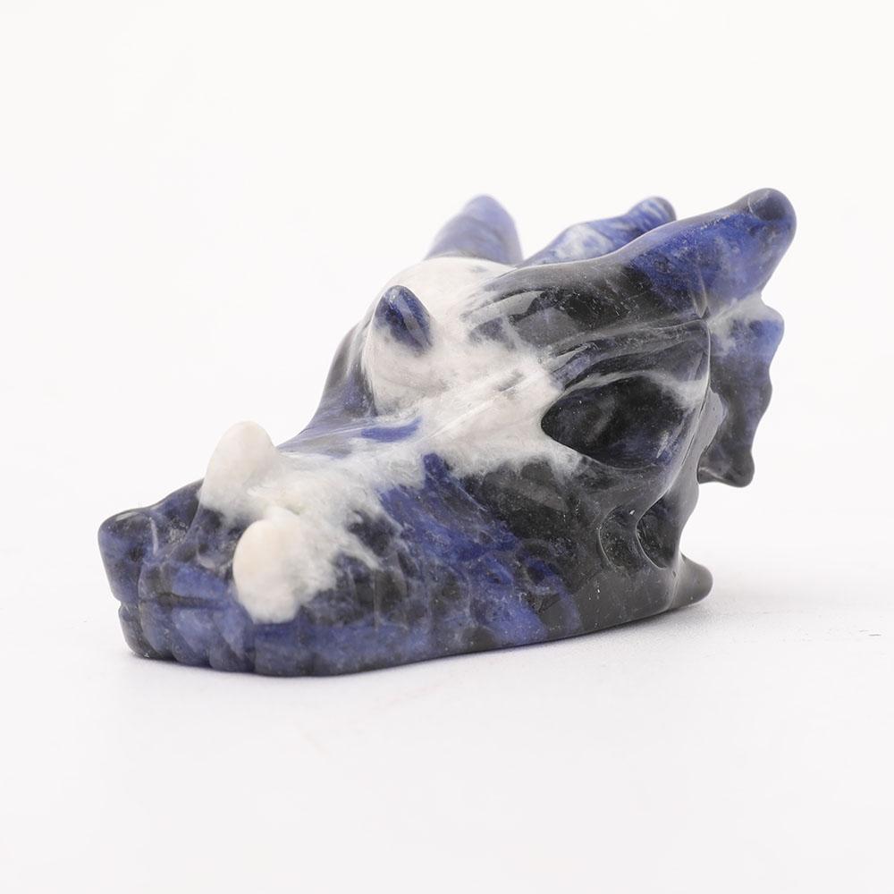 2.5" Sodalite Dragon Head Carvings Wholesale Crystals