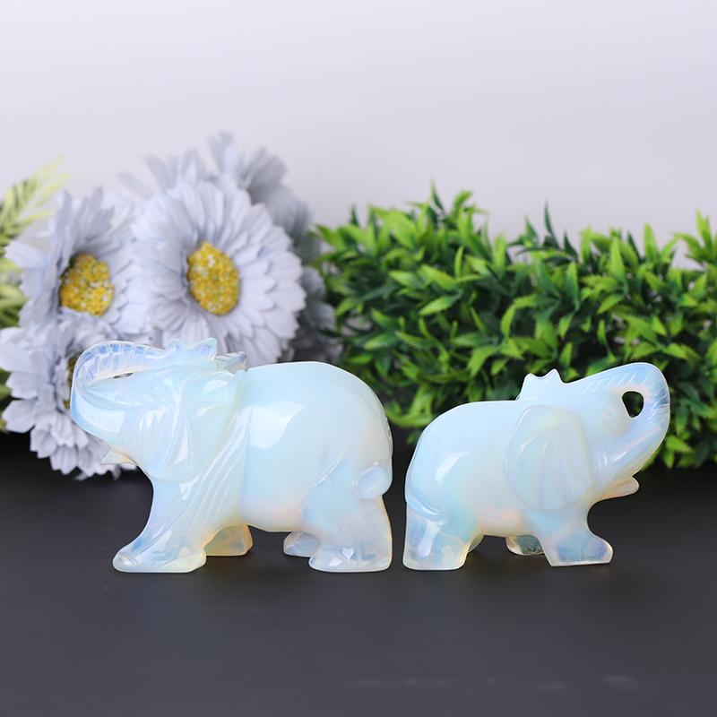 Opalite Elephant Crystal Carvings Wholesale Crystals