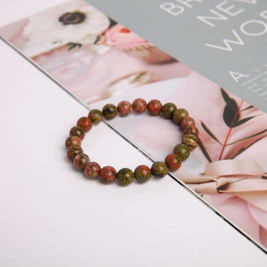 8mm Unakite Crystal Bracelet Wholesale Crystals