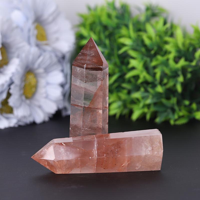 Wholesale Natural High Quality Fire Quartz Crystal Point Wholesale Crystals