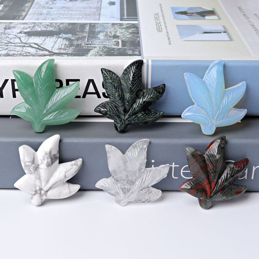 1.9" Leaf Crystal Carvings Wholesale Crystals