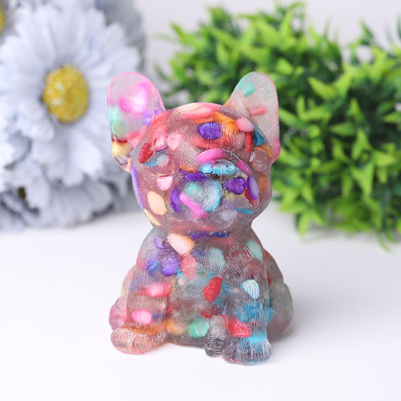 4" Resin French Bulldog Crystal Carvings Wholesale Crystals