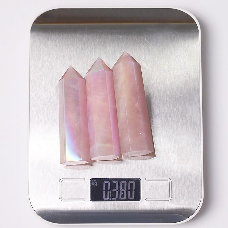Wholesale Aura Rose Quartz Points for Collection Wholesale Crystals