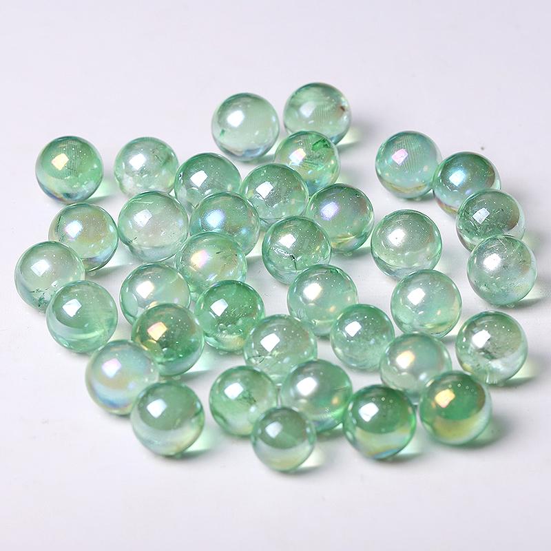 0.5-0.7'' High Quality Green Aura Crystal Spheres Crystal Balls for Healing Wholesale Crystals