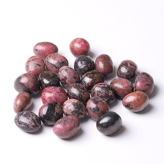 0.1kg 25mm-35mm Rhodonite Tumbles Wholesale Crystals