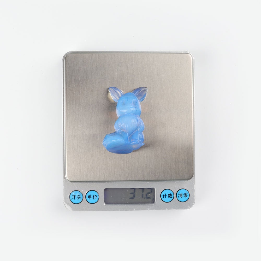 1.95" Blue Opalite Pokemon Evee Crystal Carvings Wholesale Crystals