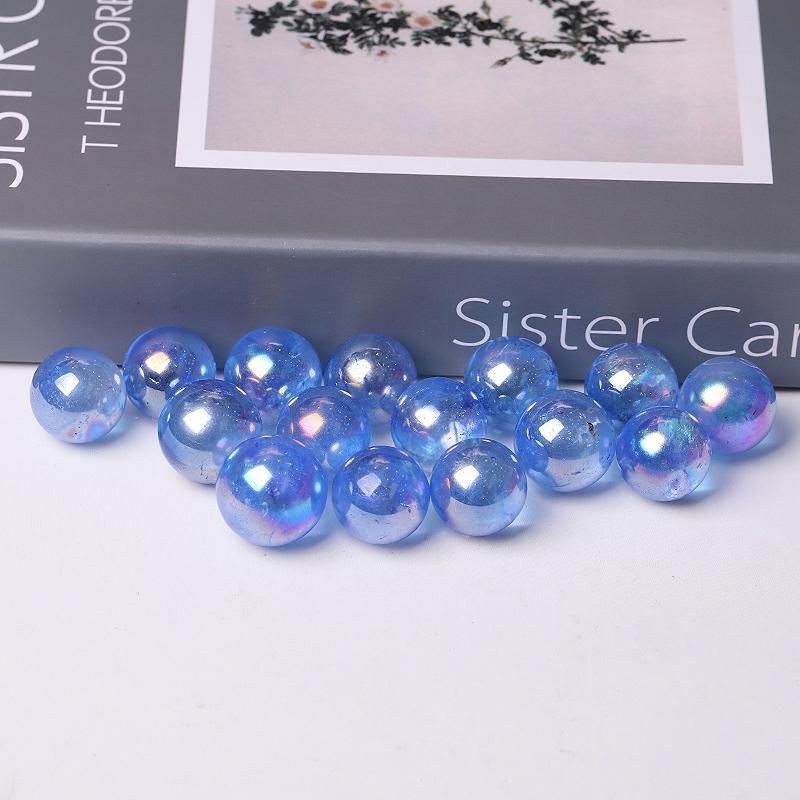 0.5-0.7'' High Quality Dark Blue Aura Crystal Spheres Crystal Balls for Healing Wholesale Crystals