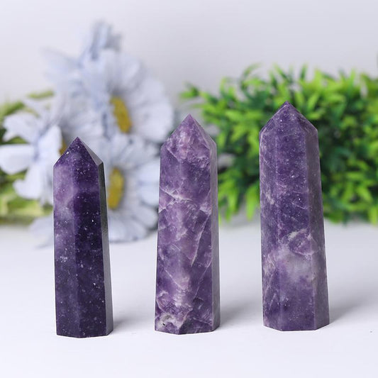 Wholesale High Quality Purple Lepidoite Crystal Point For Decoration Wholesale Crystals