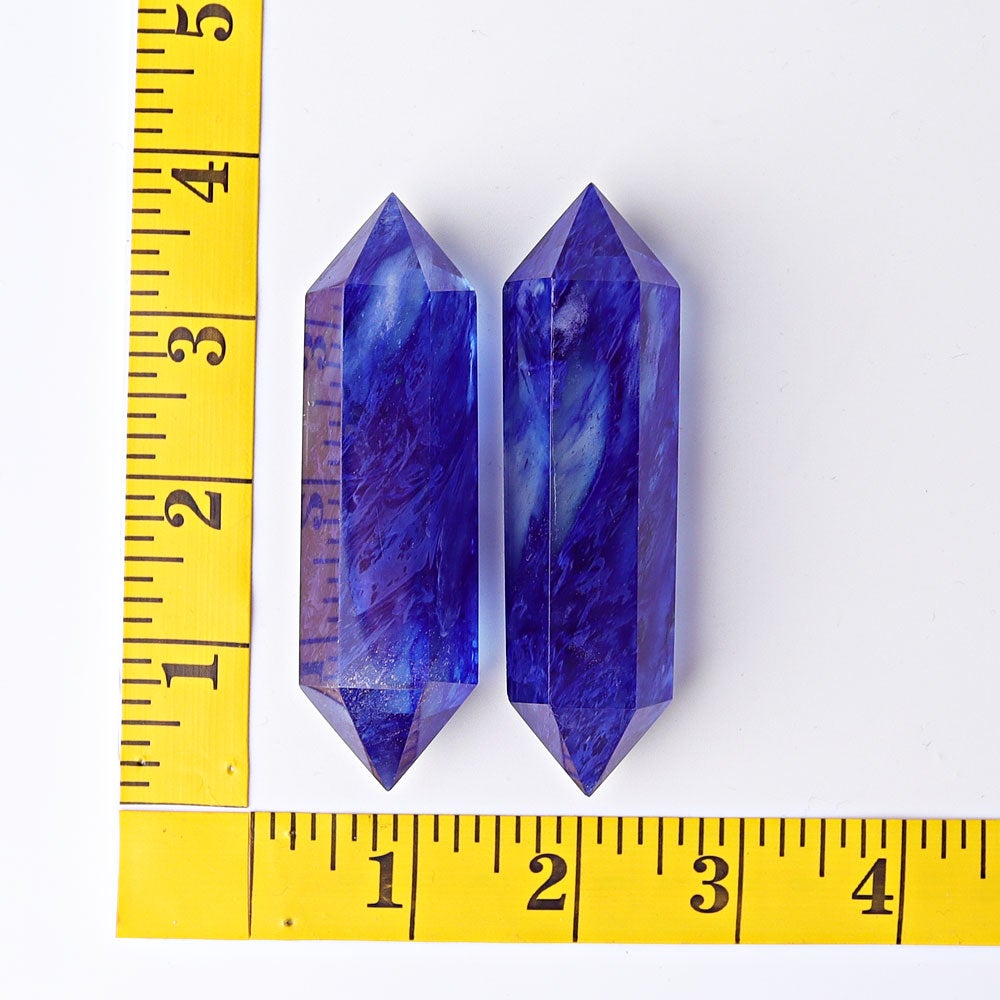 3.5"-4.0" Blue Smelting Double Terminated Crystal Points Wholesale Crystals