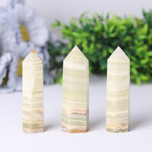 Wholesale Natural Crystal Point Green Afghan Jade Points Wholesale Crystals