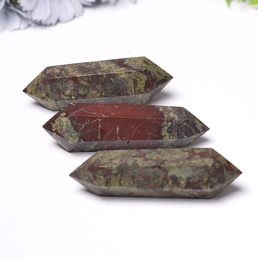 Wholesale Natural High Quality Dragon Blood Stone DT Tower Double Point Wholesale Crystals