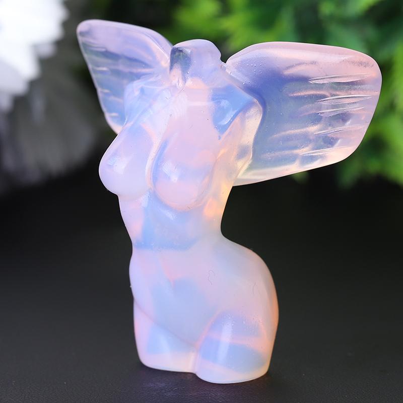 2" Woman Model Body with Wings Crystal Carvings Wholesale Crystals