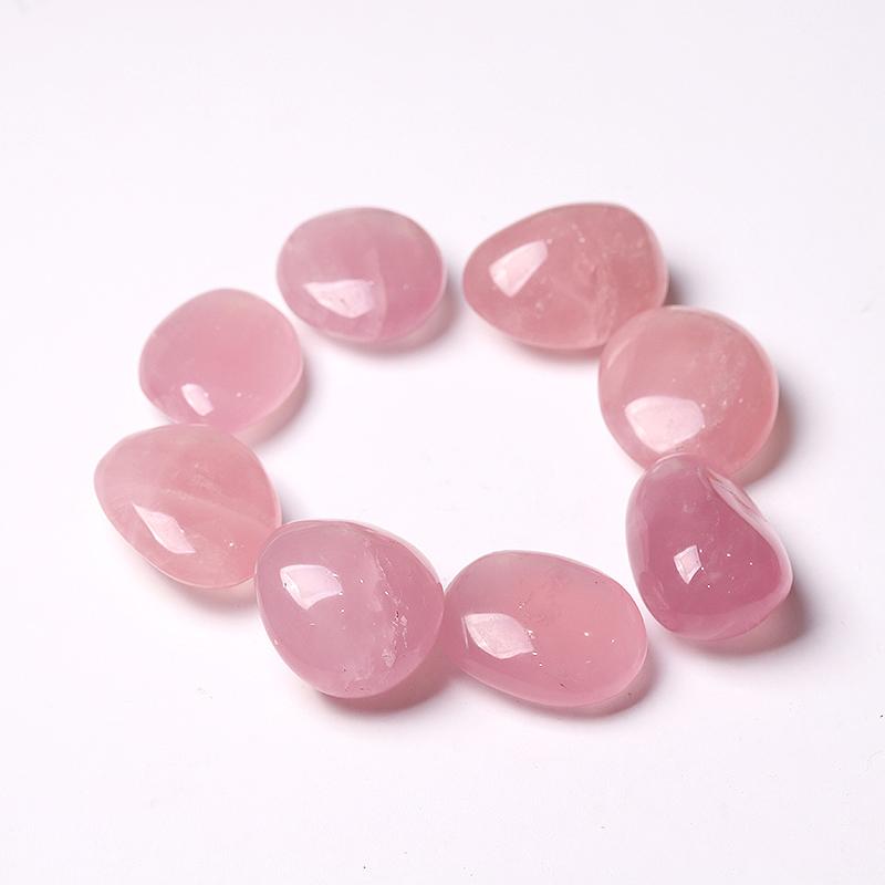 0.1kg 50mm-60mm Rose Quartz Tumbles Palm stones Wholesale Crystals