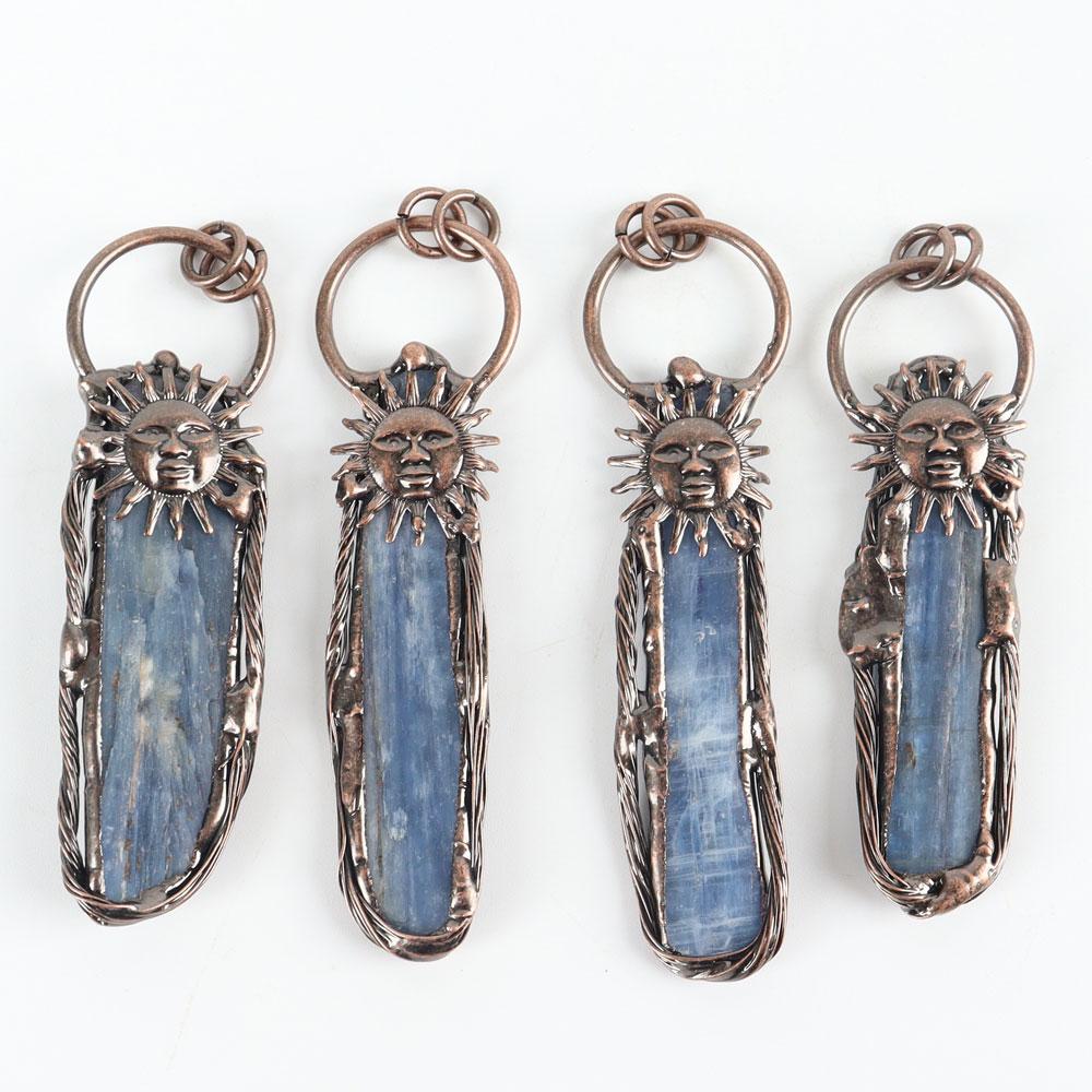 Natural Blue Kyanite Crystal Necklace Pendant For Woman Man Wholesale Crystals