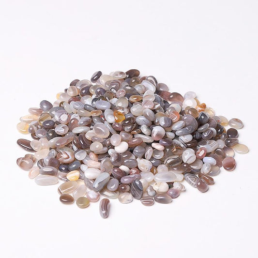 0.1kg Different Size Natural Banded Agate Chips Crystal Chips for Decoration Wholesale Crystals