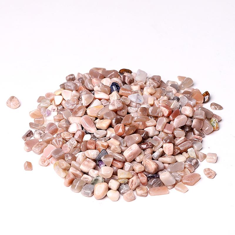 0.1kg 7-9mm Peach Moonstone Chips Crystal Chips for Decoration Wholesale Crystals