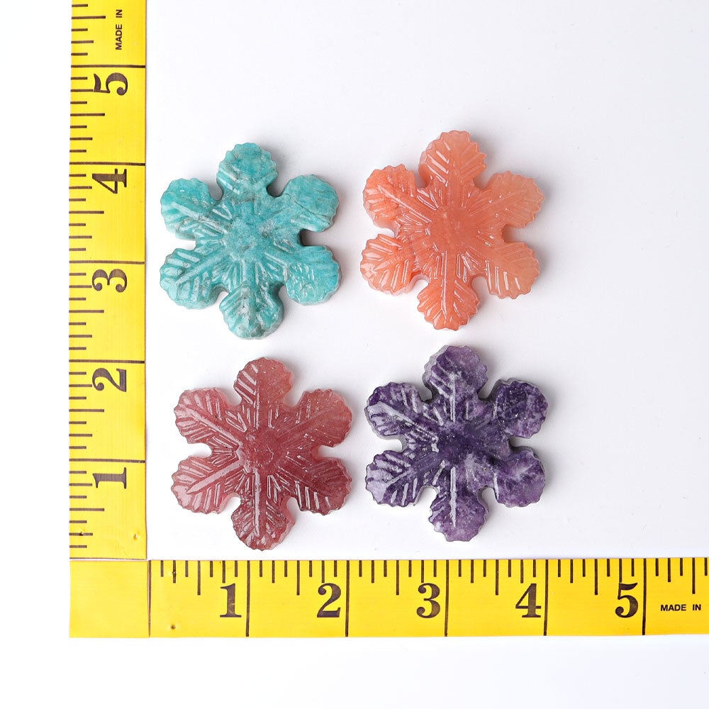 2" Snowflake Crystal Carvings for Christmas Wholesale Crystals