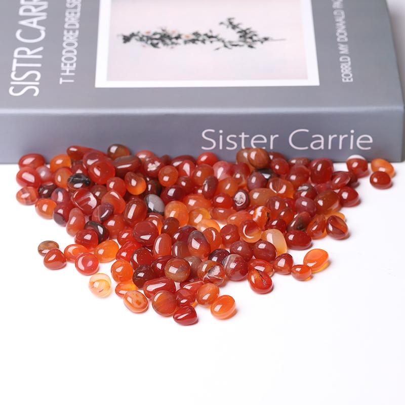 0.1kg Hot Sale Natural Carnelian Round Tumbles Wholesale Crystals