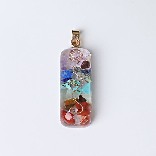 1.8" Chakra Resin Crystal Pendant Wholesale Crystals