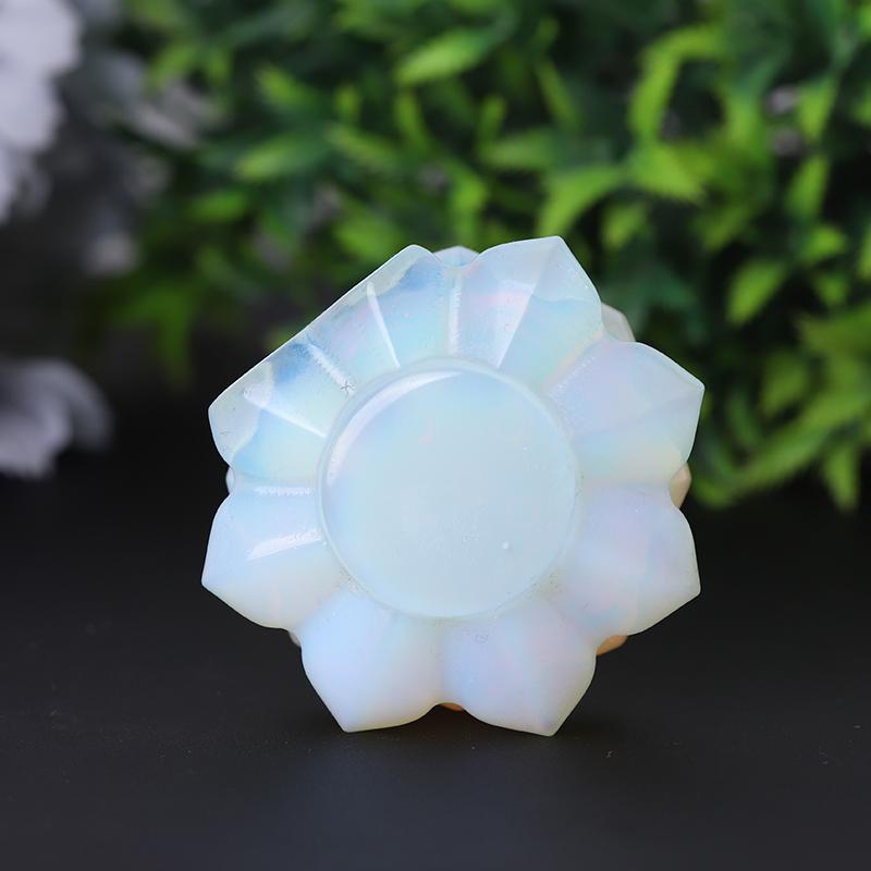 2" Lotus Flower Crystal Carvings Wholesale Crystals