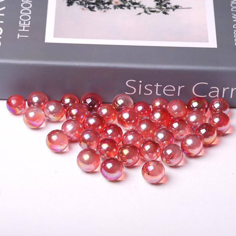 0.5-0.7'' High Quality Red Aura Crystal Spheres Crystal Balls for Healing Wholesale Crystals