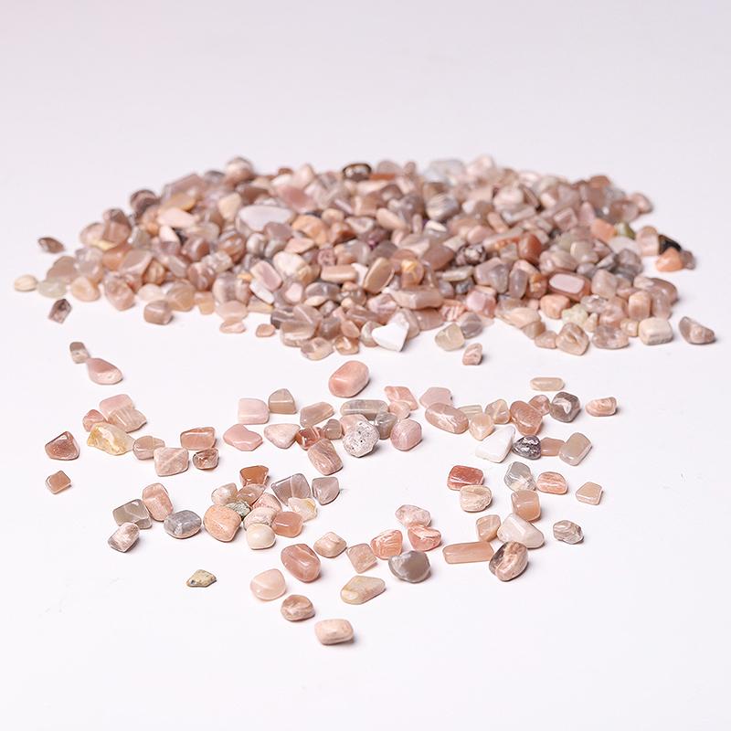 0.1kg 7-9mm Peach Moonstone Chips Crystal Chips for Decoration Wholesale Crystals