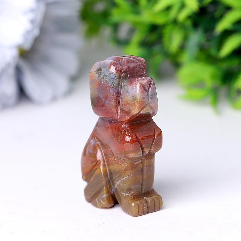 Ocean Jasper Carving Dogs for Sale Crystal Gift Wholesale Crystals