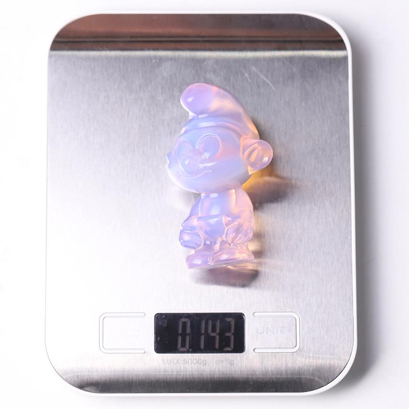 3.18" Pink Opalite Smurfs Crystal Carvings Wholesale Crystals