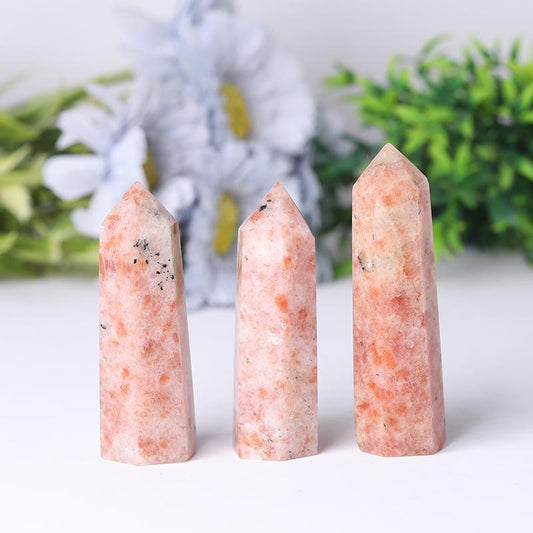 Wholesale High Quality Healing Crystal Stone Gold Sunstone Point for Decoration Wholesale Crystals