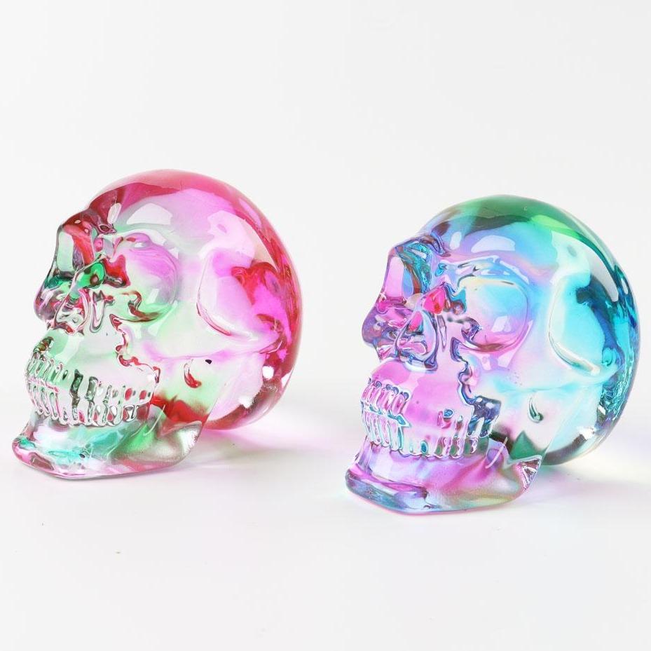 Aura Crystal Rainbow Skull Carving on Discount Wholesale Crystals