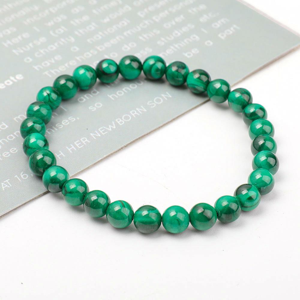 7mm Malachite Bracelet Wholesale Crystals