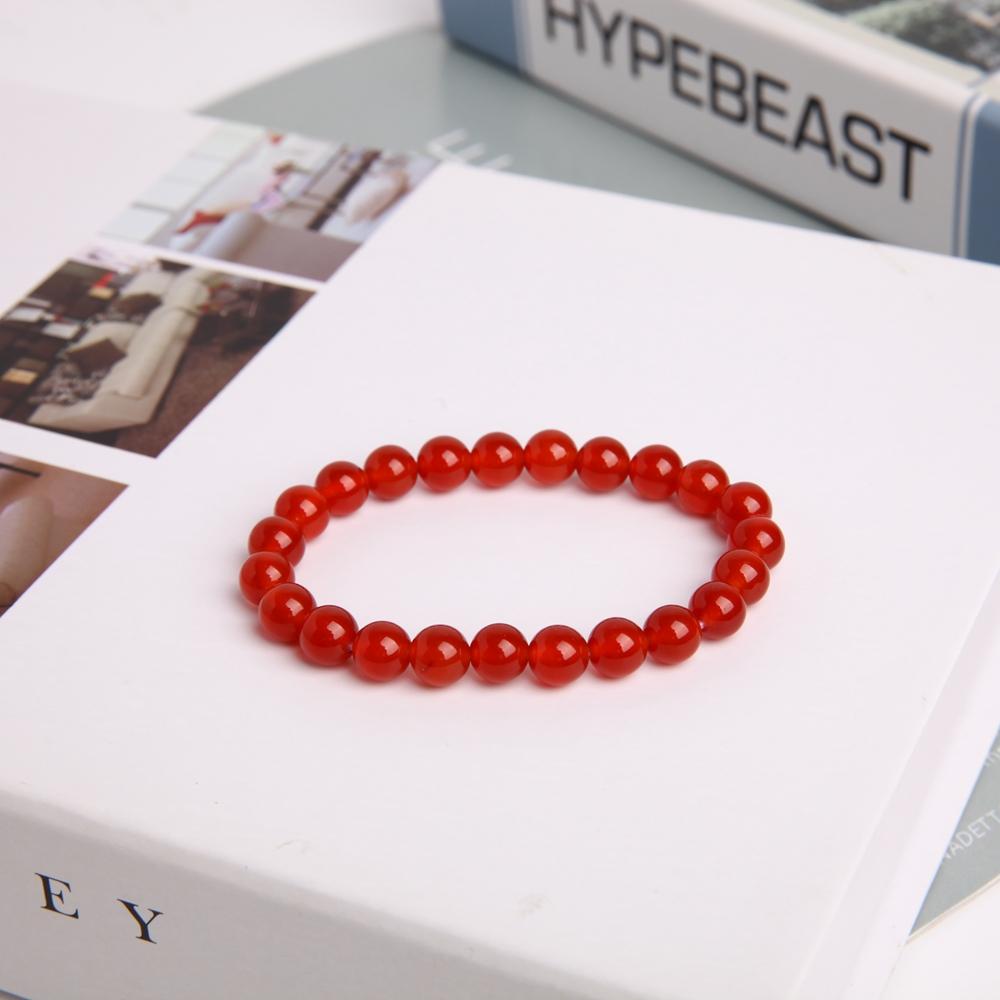 8mm Red Chalcedony Crystal Bracelet Wholesale Crystals