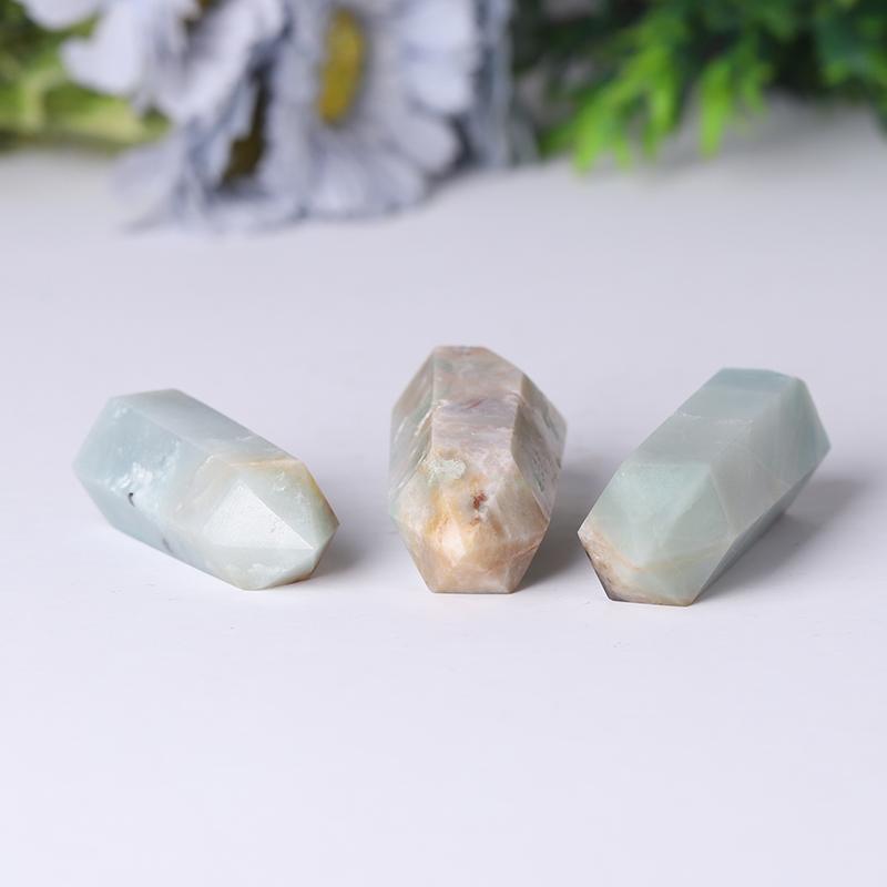 Natural Caribbean Calcite Points Meditation Sky Blue Crystal Point Healing Crystal Towers Wholesale Crystals