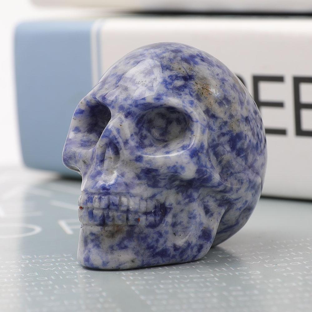 2" Sodalite Skull Carvings Wholesale Crystals